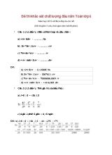 Đề thi khảo sát chất lượng đầu năm Toán lớp 6 Niên học 2015 - 2016
